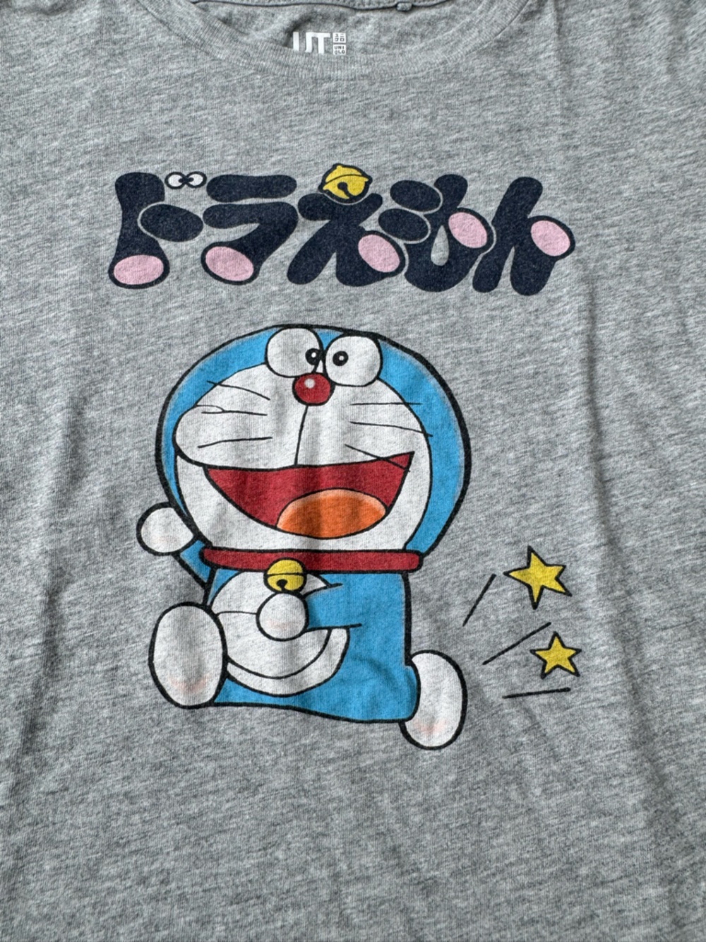 Uniqlo Doraemon gray T-shirt kids tee unisex size 120 5-6Y pre owned